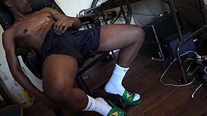 gay guy in shorts with big bulge