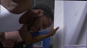 Young gay sucks handsome police cock hard