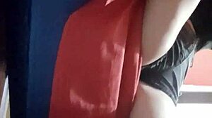 My neighbor's 18-year-old daughter was home alone, I talked to her and sucked her pussy and ass, but she got scared when she saw my cock size.