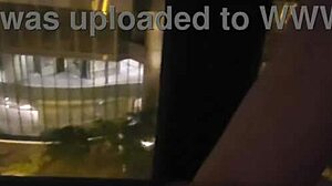 i'm masturbating my clit in public at the hotel window, cummin' hard