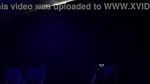 scarlett johnson under blacklight in suggestive sex scene