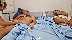 Horny Girlfriend Sneaks Into Friend's Bedroom for Morning Fun. She Enjoys Wild Action With Her Man.