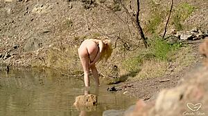 Charlie Masturbates by Blue Lake in Victoria