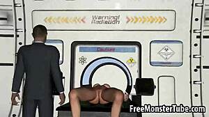 Foxy blonde babe toying her wet pussy in 3D 😏