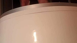 I bathe my cock in the shower.