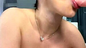 Ahego Babe Blows Sexmachine With Oiled Tits!