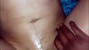 Skinny Amateur Babe Takes Big Black Cock in Missionary Fuck