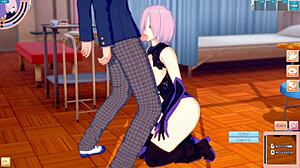 fgo fate mash kyrielight gets her big tits groped in this 3d anime video