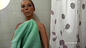 bathroom whore bent over for doggystyle pounding