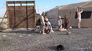 Army Gay Men Masturbate and Fuck on Couch