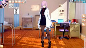 fgo fate mash kyrielight gets her big tits groped in this 3d anime video