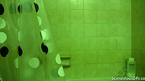 couple fucks in nude shower on tape