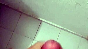 Detailed Bathroom Masturbation Leading to Intense Cumshot Explosion