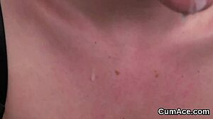 I watch this bombshell centerfold suck and get a facial