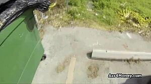 Fantastic Big Tit Blows Outdoors On Sunny Day