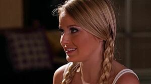 Jelena Jensen Tribs With Teen Scarlett Sage In Lesbian Licking Session