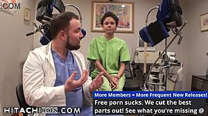 sandra chappelle moans as nurses use vibrator on her pussy in college physical.