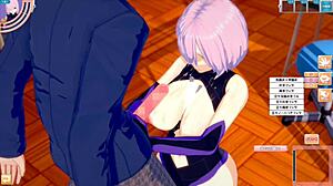 fgo fate mash kyrielight gets her big tits groped in this 3d anime video