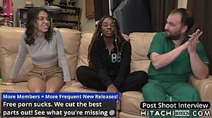 Ebony freshman gets mandatory orgasms by doctor!