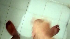 Detailed Bathroom Masturbation Leading to Intense Cumshot Explosion