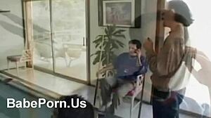 Group of guys bang one girl in intense gangbang