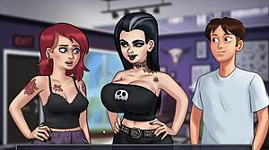 Wow! Zierliche Schlampe reitet Monsterschwanz bei öffentlichem Fetisch-Spiel!