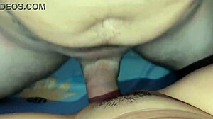 close up view of girlfriend having sex, trying to cum on her body but holding back