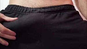 Enjoying a delicious handjob on a monster cock in this narrative scene