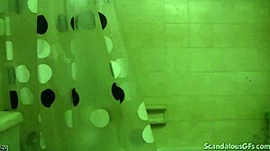 couple fucks in nude shower on tape