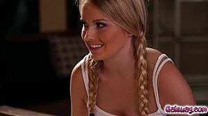 Jelena Jensen Tribs With Teen Scarlett Sage In Lesbian Licking Session