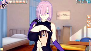 fgo fate mash kyrielight gets her big tits groped in this 3d anime video