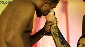 spectacular oral on the gym hottie in interracial action 😏
