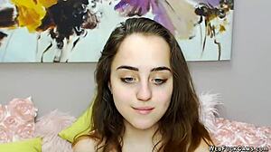 Cute Babe with Small Tits Uses Vibrator on Webcam