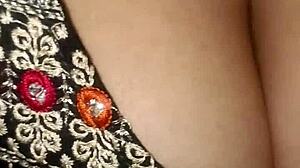 indian girlfriend amazed by huge size during intimate amateur moment