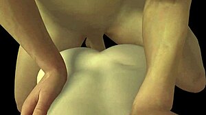 Hot Brunette Takes Dick from Both Ends in 3D Porn