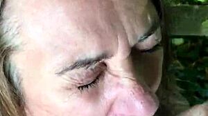 French Slave Undressed Outdoors for BDSM Blowjob on May 18, 2020