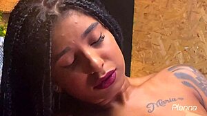 Alone at home, ariella ferraz masturbates until she cums hard.