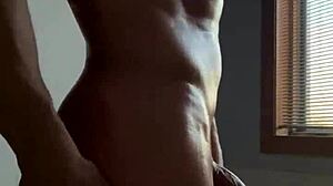 Flashing naked body to voyeur neighbors outdoors