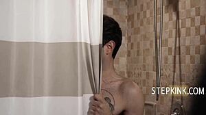 Curvy Redhead Goes Wild on Step Bro in Steamy Shower