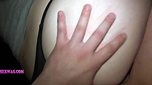 Fucked Young Brunette In Garage And Came On Her Tits!