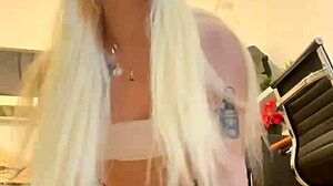 Amazing Alina With Tattoos And Blonde Hair