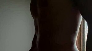 Flashing naked body to voyeur neighbors outdoors