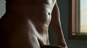 Flashing naked body to voyeur neighbors outdoors