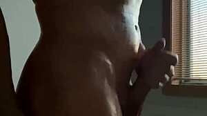 Flashing naked body to voyeur neighbors outdoors