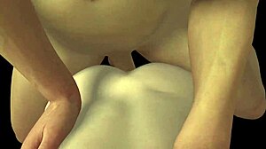 Hot Brunette Takes Dick from Both Ends in 3D Porn