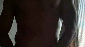 Flashing naked body to voyeur neighbors outdoors