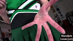Cheerleader Babe Wanks Pov Cock With Dirty Talk!