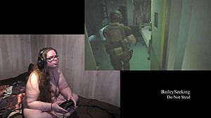 Naked Brunette Plays Resident Evil 3 Part 7