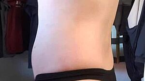 gay boy tries on new underwear seductively