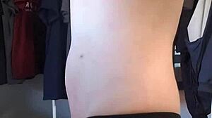 gay boy tries on new underwear seductively